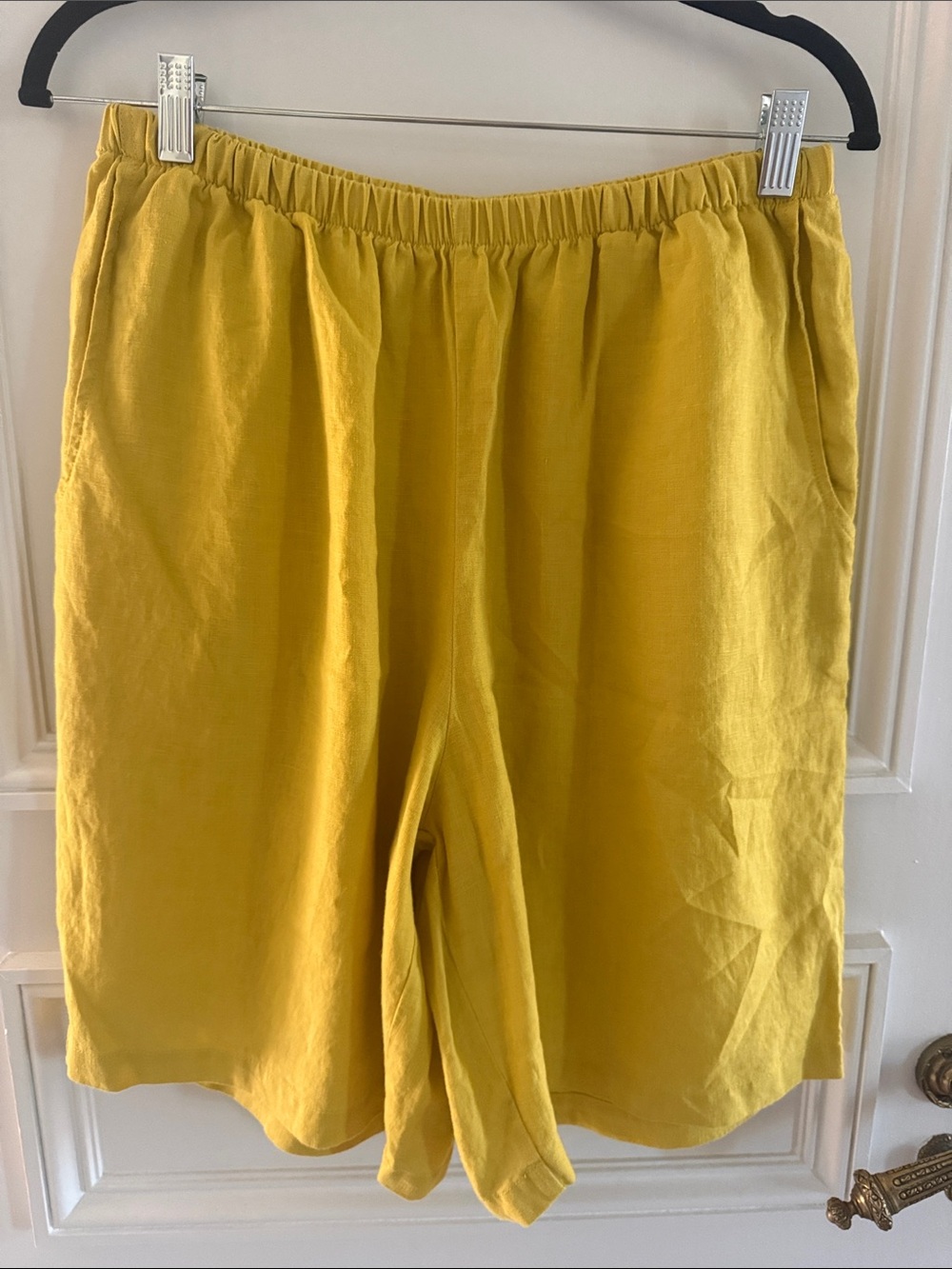 NWOT Flax Bright Yellow Linen Top Small (288)